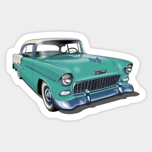 1955 Chevrolet in turquoise Sticker